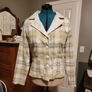 Custom hand-made plad blazer